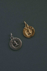 vintage silver 14kt gold number pendants