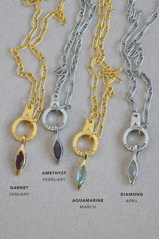 Stainless Steel Month by Month Necklace Set