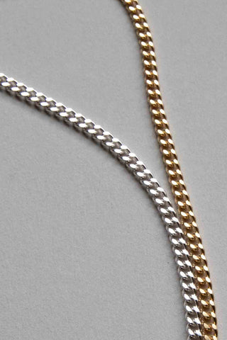 Sterling Silver Hit the Curb Necklace with Cuff Keeper