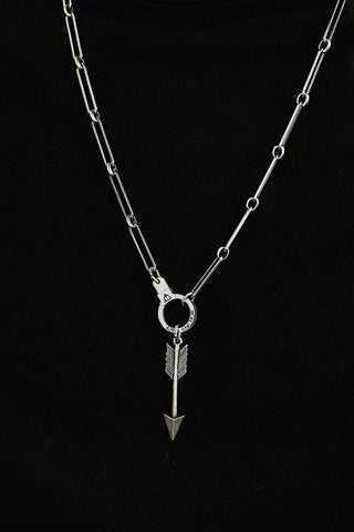 vintage silver arrow necklace pendant