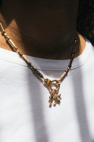 14 karat gold initial necklace pendants