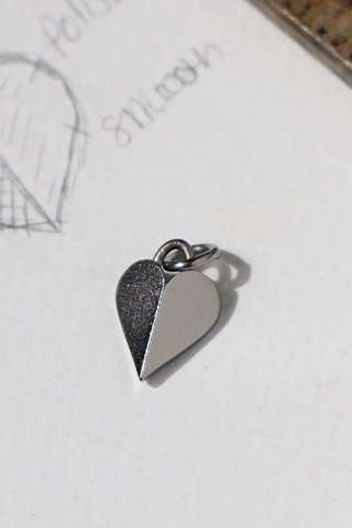 All In Heart Charm in silver - sweatproof everyday jewelry