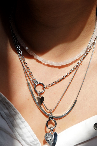 All In Heart Charm styled with Air & Anchor jewelry - everyday waterproof accessories