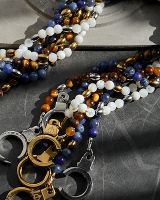 tiny treasure beaded gemstone necklace