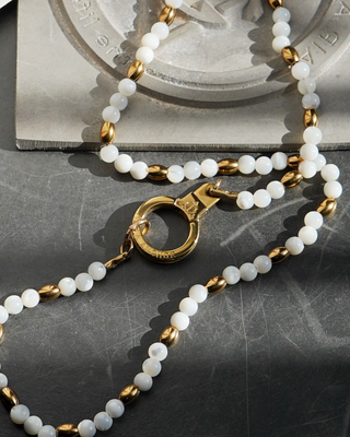 tiny treasure beaded gemstone necklace