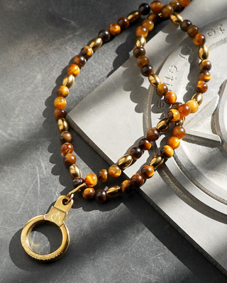 tiny treasure beaded gemstone necklace