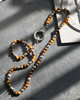 tiny treasure beaded gemstone necklace