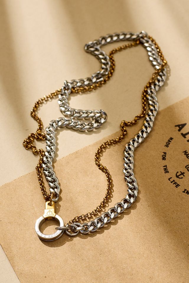 Double Standard Cuff Keeper Necklace