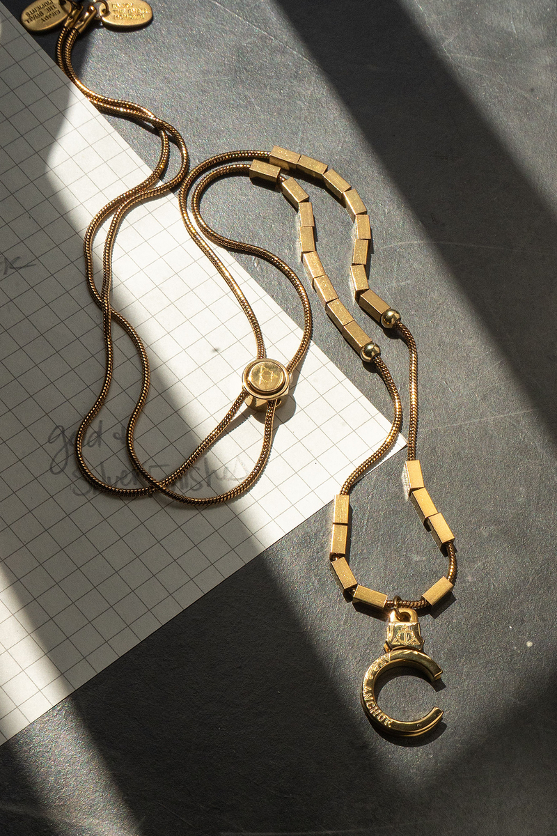 pull some strings adjustable cuff keeper necklace