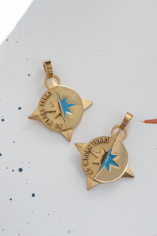 limited edition - no wrong turns compass charm