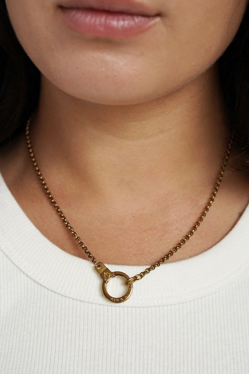 Round Link Chain Cuff Keeper Necklace