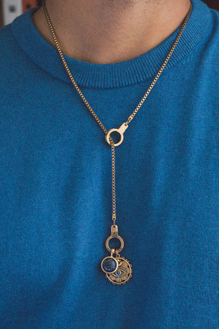 Stainless Steel  An Eye for an Eye Necklace Set