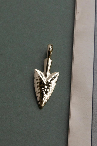 tarnish-proof 14kt gold arrowhead pendant
