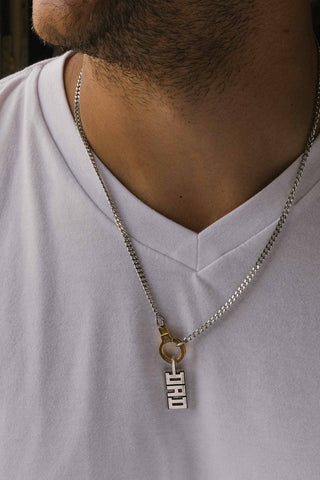 14kt gold dad pendant charm necklace