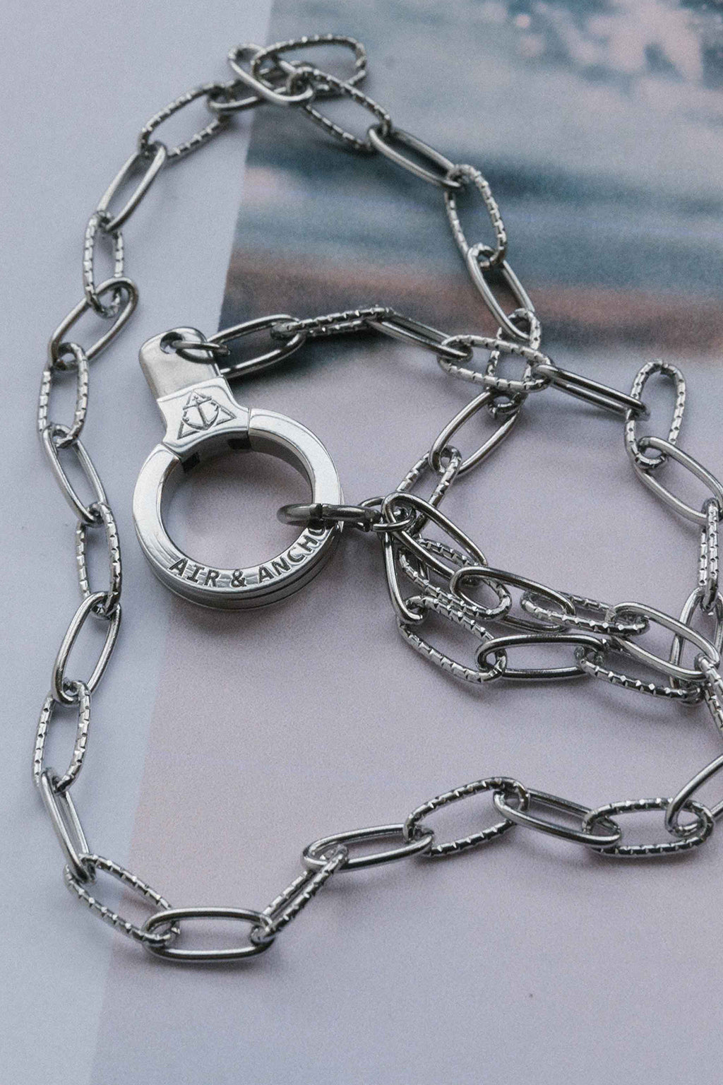 Stainless Steel Keep It Together Paper Clip Chain Necklace with Cuff K –  Air & Anchor