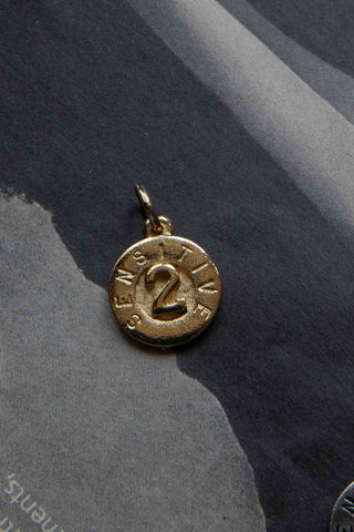 14kt gold numerology pendant charms