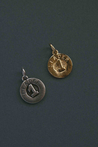 vintage silver 14kt gold number pendants