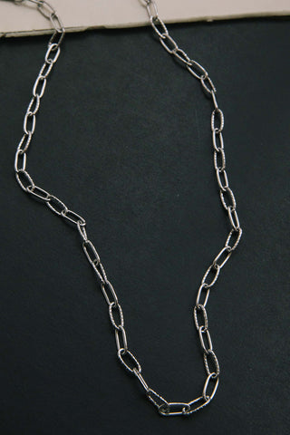 24" paperclip chain adjustable necklace