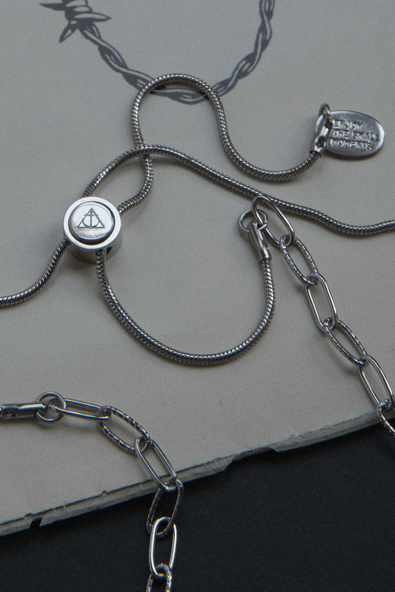 Stainless Steel Keep It Together Paper Clip Chain Adjustable Necklace