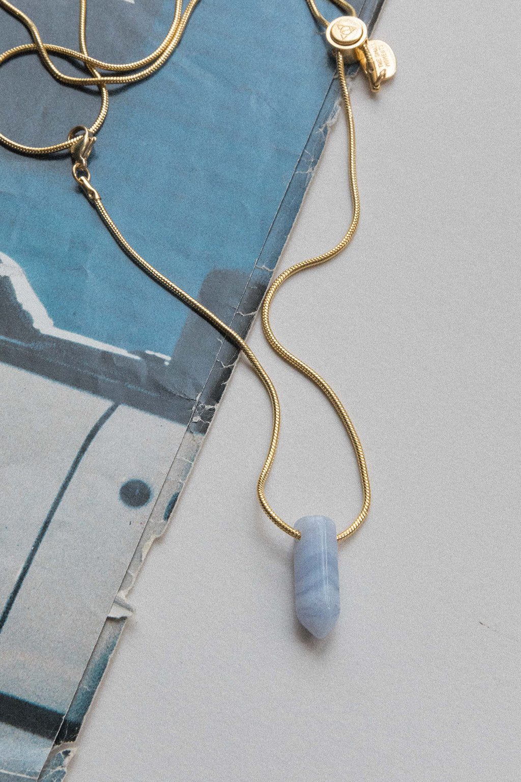 14k Gold Ellensburg Blue Gemstone Necklace — Blue Gem Co