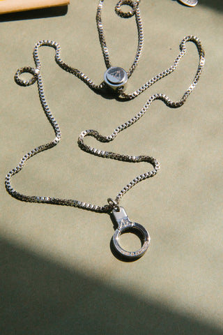 women's waterproof stainless steel cuff keeper charm necklace	