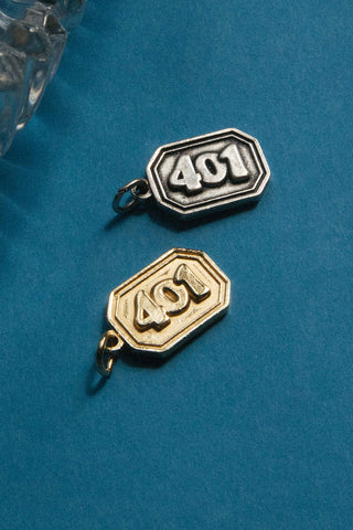 14kt gold vintage silver 401 pendants