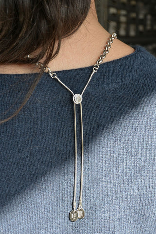 More Is More Oversized Round Link Adjustable Necklace