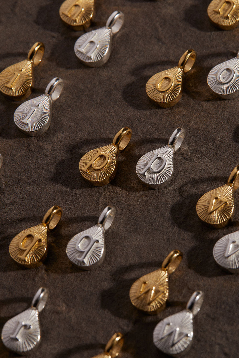 Sterling Silver Put it In Writing Alphabet Charm