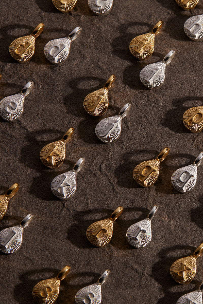 Sterling Silver Put it In Writing Alphabet Charm