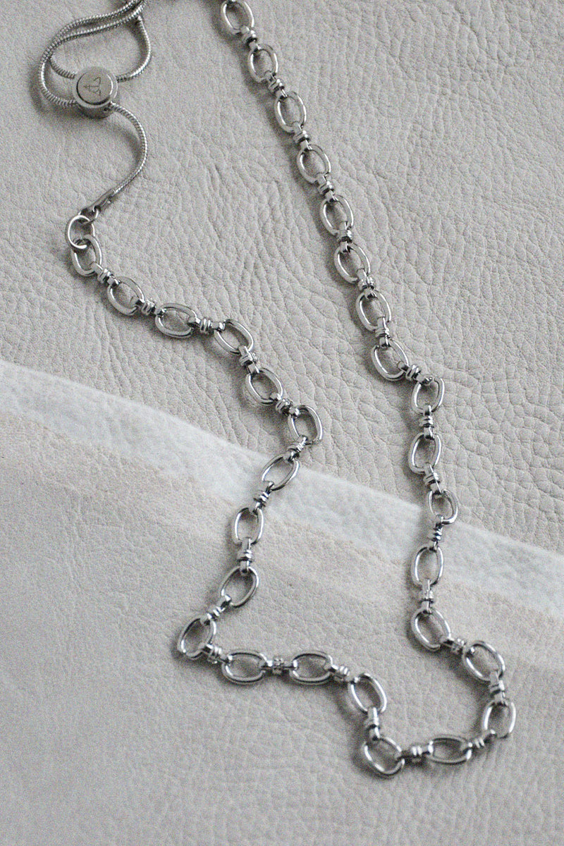 Stainless Steel Adjustable Midway Chain Necklace
