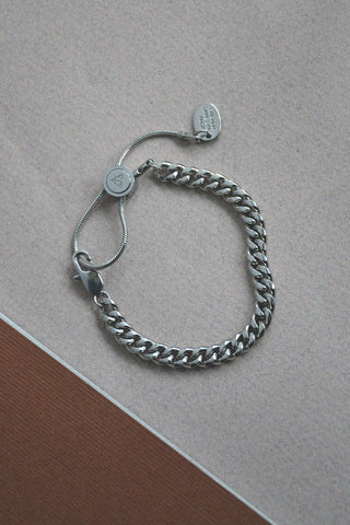 Stainless Steel Adjustable Lineage Chain Bracelet