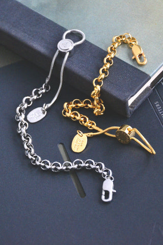 Stainless-Steel Adjustable More is More Chain Bracelet
