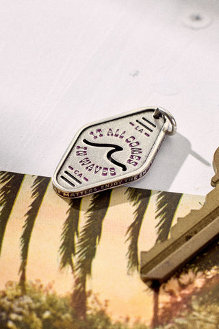 It All Comes in Waves Vintage Keychain Charm