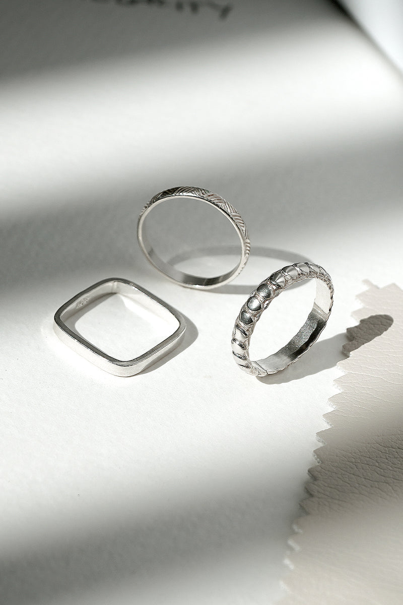 Three Virtue Stacking Ring Set
