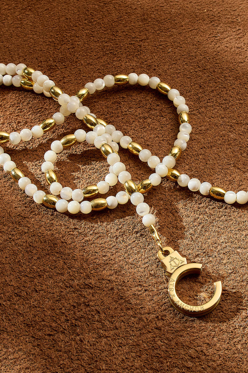 tiny treasure beaded gemstone necklace