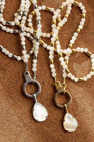 tiny treasure beaded gemstone necklace