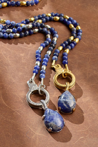 tiny treasure beaded gemstone necklace