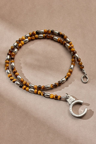 tiny treasure beaded gemstone necklace