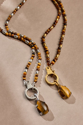 tiny treasure beaded gemstone necklace