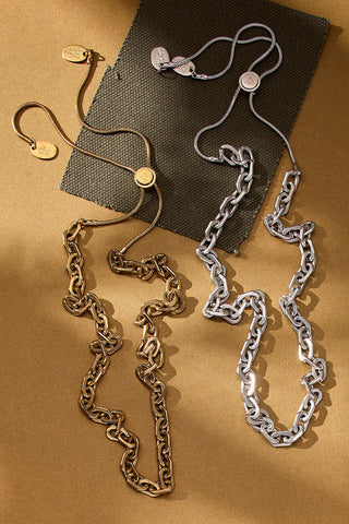 all linked up chain adjustable necklace
