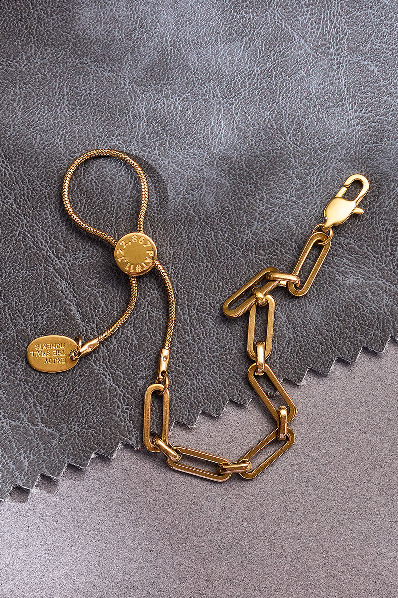 holding it all together chain adjustable bracelet