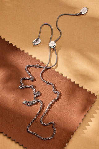 round link chain adjustable necklace