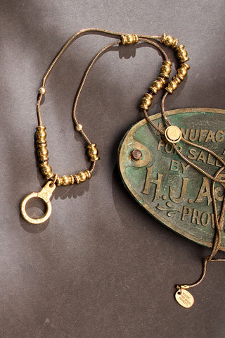 string me along adjustable cuff keeper necklace