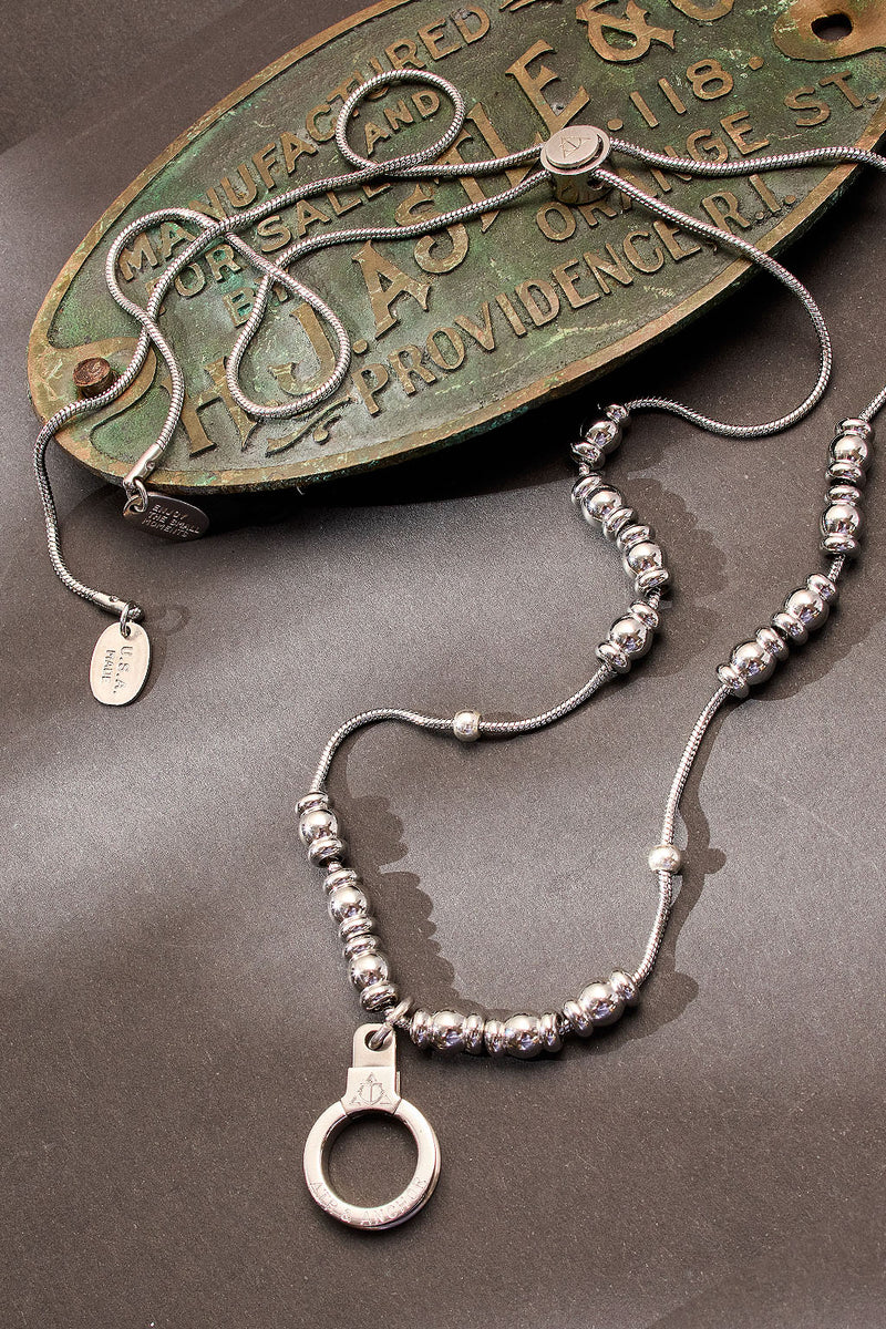 string me along adjustable cuff keeper necklace