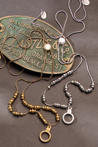 string me along adjustable cuff keeper necklace
