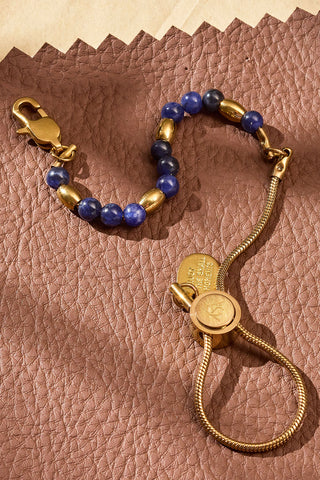 tiny treasure adjustable beaded gemstone bracelet