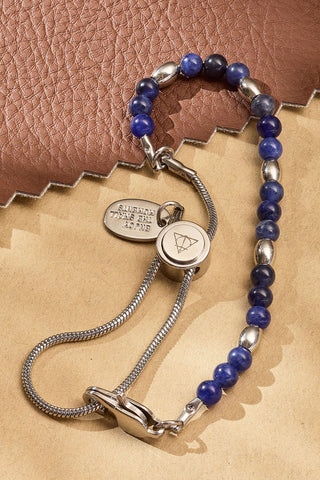 tiny treasure adjustable beaded gemstone bracelet