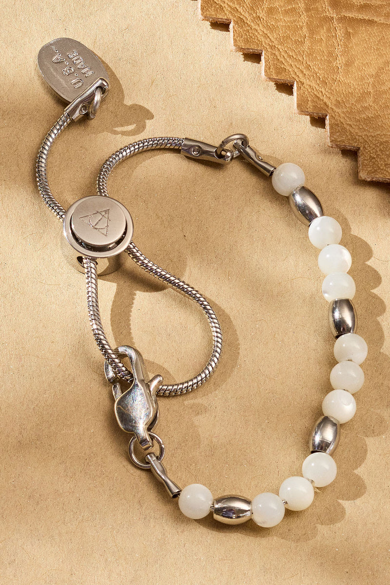 tiny treasure adjustable beaded gemstone bracelet