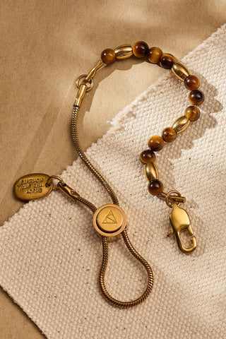 tiny treasure adjustable beaded gemstone bracelet