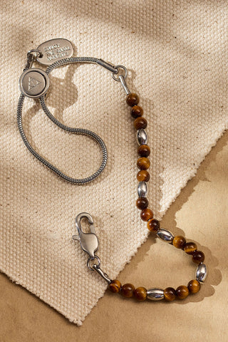 tiny treasure adjustable beaded gemstone bracelet